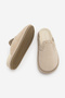 Women's Genuine Leather Studded Troc Sabo Casual Slipper Sufite Beige Suede - 8