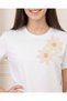 Senior Girls White Crochet Floral Top - 4