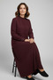 Women's Suit with Stone-Embellished Collar, Front and Back Zippers, Elastic Waist, Pleated Skirt, Two-Piece Set - 3