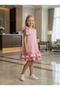 Girl's Special Series Pink Bow Detailed Ruffle Dress Special Occasion and Event Dress - 4