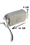 Krinkıl / Klinkır Waterproof 3 Zippered Ankle Strap Mini Wallet Makeup Clutch Bag Beige 1115Kb - 2
