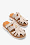 Liliya Women's Genuine Leather Slipper - Beige Suede - 2