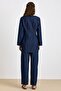 Beli Pens Detailed Jacket and Trousers Denim Set Dark Blue 9446-Tk - 8