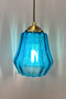 Elite Sapphire Blue Glass Wall Sconce - 4