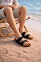 Ll-S962-001 Black Unisex Double Buckled Suitable for Daily and Beach Use Slipper - 2