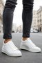 White Men's Sneakers Lace-Up Sneakers Daily Comfortable Casual Sneakers - 2