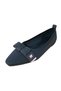 496 Women's Bowknot Stone Detailed Knitwear Knitted Ballet Flats Shoes
