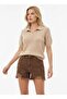Women's Polo Neck Lace-Like Knit Knitted Detail Knitwear Sweater 12145 - 4