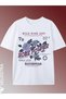 Unisex Women Men Wild Rose Printed Oversized Comfortable Daily Use Combed Cotton T-Shirt
