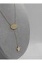 Good Luck Written Dangle Star Yellow Color Steel Necklace Luck Auspicious Symbol Good Luck Steel Necklace - 2