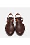 Large size women's genuine Leather shoes 41-42-43-44-brown - 3