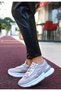 Aleh Gray Skin Lace-Up Sports Shoes - 2