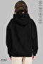 Unisex Hoodie Long Sleeve Pisces Balık Printed Hooded Brushed Inside Oversized 100% Cotton Combed Cotton Sweatshirt - 4