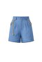 Chain Detail High Waist Mini Shorts - 5
