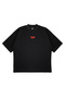 Unisex Women's Men's Red D Logo Front Printed Oversize Thick Fabric Relaxed Cut Cotton T-Shirt - 3