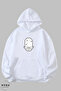 Unisex Hoodie Long Sleeve Pisces Balık Printed Hooded Brushed Inside Oversized 100% Cotton Combed Cotton Sweatshirt - 7