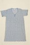 Comfortable Fit Polka Dot Patterned Cotton V-Neck Short Sleeve Midi Length Casual Dress / Home Dress - 6