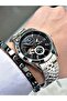 Silver Color Busines Automatic Original Mechanism Men's Wristwatch + Bracelet with Gift - 2