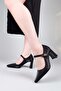 Finel Lock Buckled Heeled Shoes Black
