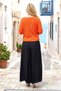 Black Embroidered Trouser Skirt - 4