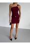 One-Shoulder Buckled Drape Detailed Dress - 2