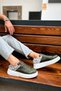 Ch145 Sauerbergg Men's Casual Lace-Up Leather Sports Sneakers Shoes Cbt - Khaki - 3