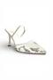 Y726493615 White Mesh Sequin Embroidered İ Stiletto Heel Women's Shoes - 4