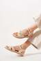 Kulen Yan Open U Buckled Women's Sandals Beige Skin