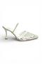 Y726493615 White Mesh Sequin Embroidered İ Stiletto Heel Women's Shoes - 5