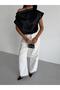 Satin Boat Neck Draped Blouse - 3
