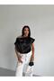Satin Boat Neck Draped Blouse