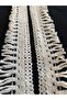 Cream Color Fringed Tasseled Edge Covering Edge Strip - 3
