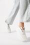 Fasterfe Rubber Tied Genuine Leather Women's Sports Shoes White Skin - 3