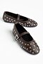 Women's Ballet Flats Brown Bretli Trok Stone Oval Mold - 3