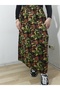 Elastic Waist, Flowery Flannel Dividin Maxi Length Long Skirt 95cm Size 38, Weight 100 kg - 5