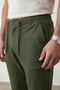 Men's Khaki Non-Marking J Jogger Pants Style B Ankle-Length D Woven Trousers with Back Pockets - 3