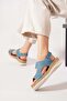 Poste Genuine Leather Orthopedic Women's Sandals Denim Blue Skin