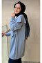 Mock Neck Asymmetric Mercerized Tunic