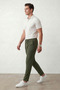 Men's Khaki Non-Marking J Jogger Pants Style B Ankle-Length D Woven Trousers with Back Pockets - 5