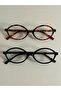 2-Pack Leopard Black Oval Bone Transparent Women Men Unisex Blue Light Protection Screen Glasses Eyewear - 4