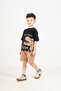 3-4-5-6 Years Old Dinosaur Printed Shorts Boys' Set