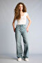90's Wide Leg High Waist Pipe Leg Jeans H0131Ax26Sp
