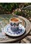 Classic Seljuk Chinese Pattern 2 Person Coffee Cup Set Porcelain 4 Pieces - 2