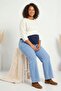 615- Flared Maternity Clothing E Stretchy Plus Size Jeans - 3