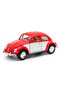 1:32 Scale 1967 Volkswagen Classical Beetle Diecast Model Car with Opening Doors-Red