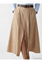 Belted A-Line Pleated Skirt (S6) - 3