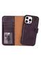 Aurel magna cerise bloom leather iphone 16 pro (6.3") wallet case – rfid protected & magsafe compatible