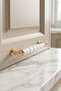 Damla Luxury Polymer Furniture Handle 128 mm White-Gold 20 Pieces Kitchen Cabinet Drawer Wardrobe Handle - 2