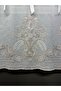 Linen Look Embroidered Farbela Curtain Ecru (Measurements Width X Length) - 3