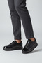 Genuine Leather Men's Black Stylish Sneakers Shoes - 3